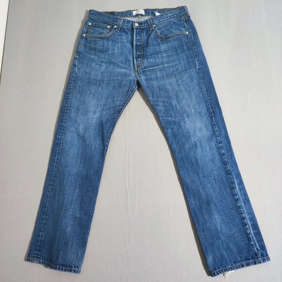 Levi's 501 jeans men's size 34/32 denim blue classic button fly Vintage Y2K - Picture 1 of 14
